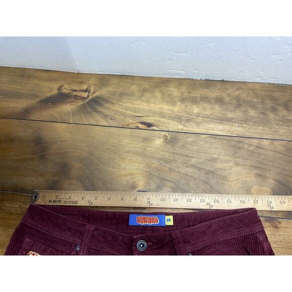 Empyre Relaxed Baggy Corduroy Pants Men’s 32 Burgundy Skateboard Y2K Hip Hop - Picture 9 of 11